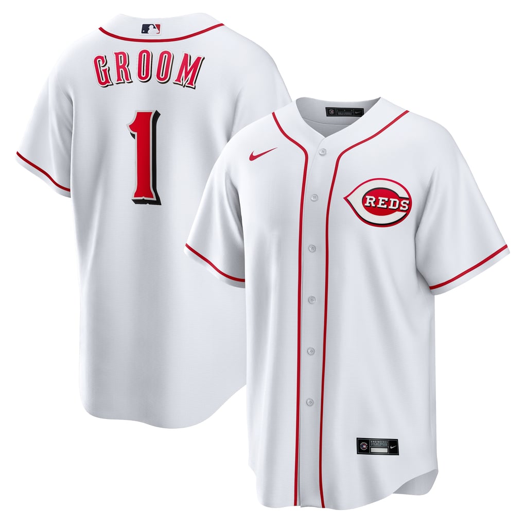  Cincinnati Reds Nike #1 Groom Home Replica Jersey - White